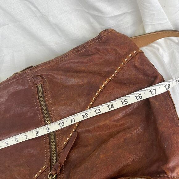 LUCKY BRAND Abby Roads Leather Cross Body Purse Made in Italy Boho - Picture 7 of 8